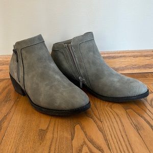 Gray short boots